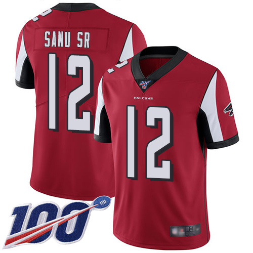 Atlanta Falcons Limited Red Men Mohamed Sanu Home Jersey NFL Football 12 100th Season Vapor Untouchable
